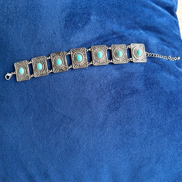 Silver and Turquoise Bracelet - Picture 2 of 3